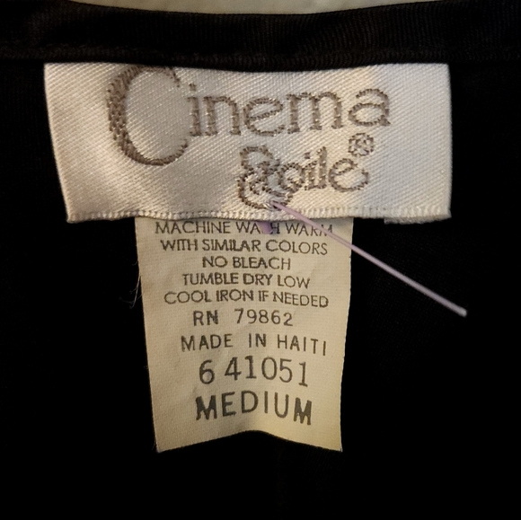 Vintage 1980s Black Satin Camisole by Cinema Etoile - Picture 11 of 11